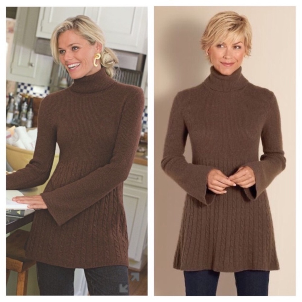 Soft Surrounding Silk Cashmere Turtleneck Michelle